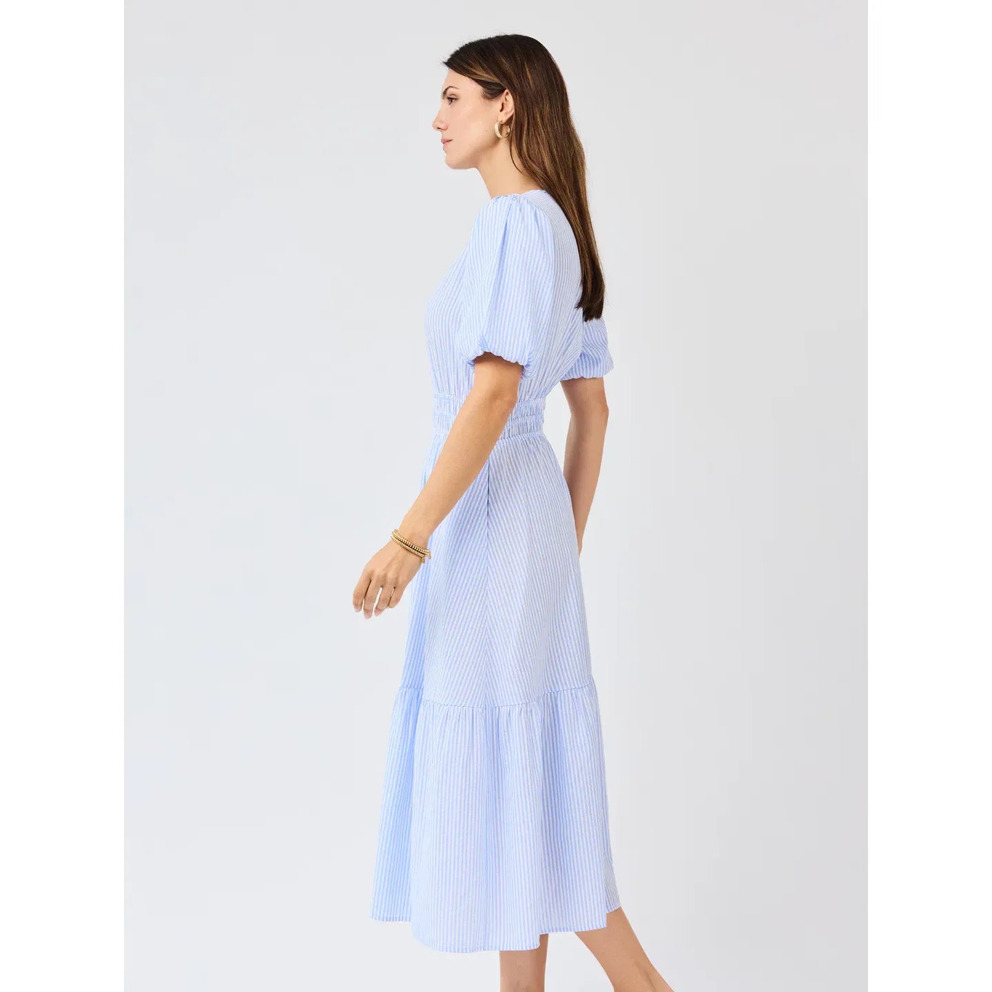 Tracey Dress | Blue + White Seersucker