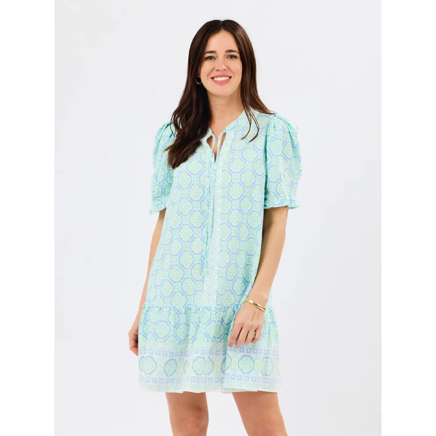 Natalia Dress | Mosaic Charm Blue