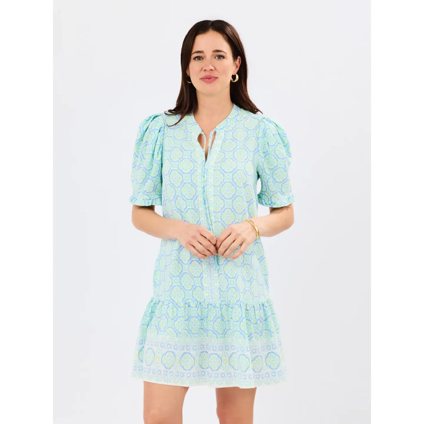 Natalia Dress | Mosaic Charm Blue