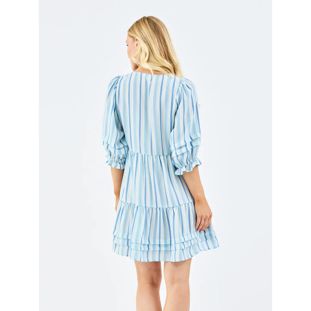Raya Dress | Harbor Lines Blue