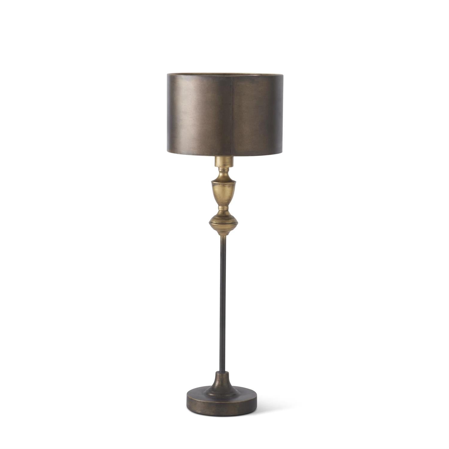 Brushed Gold Slender Spine Lamp w/Metal Shade