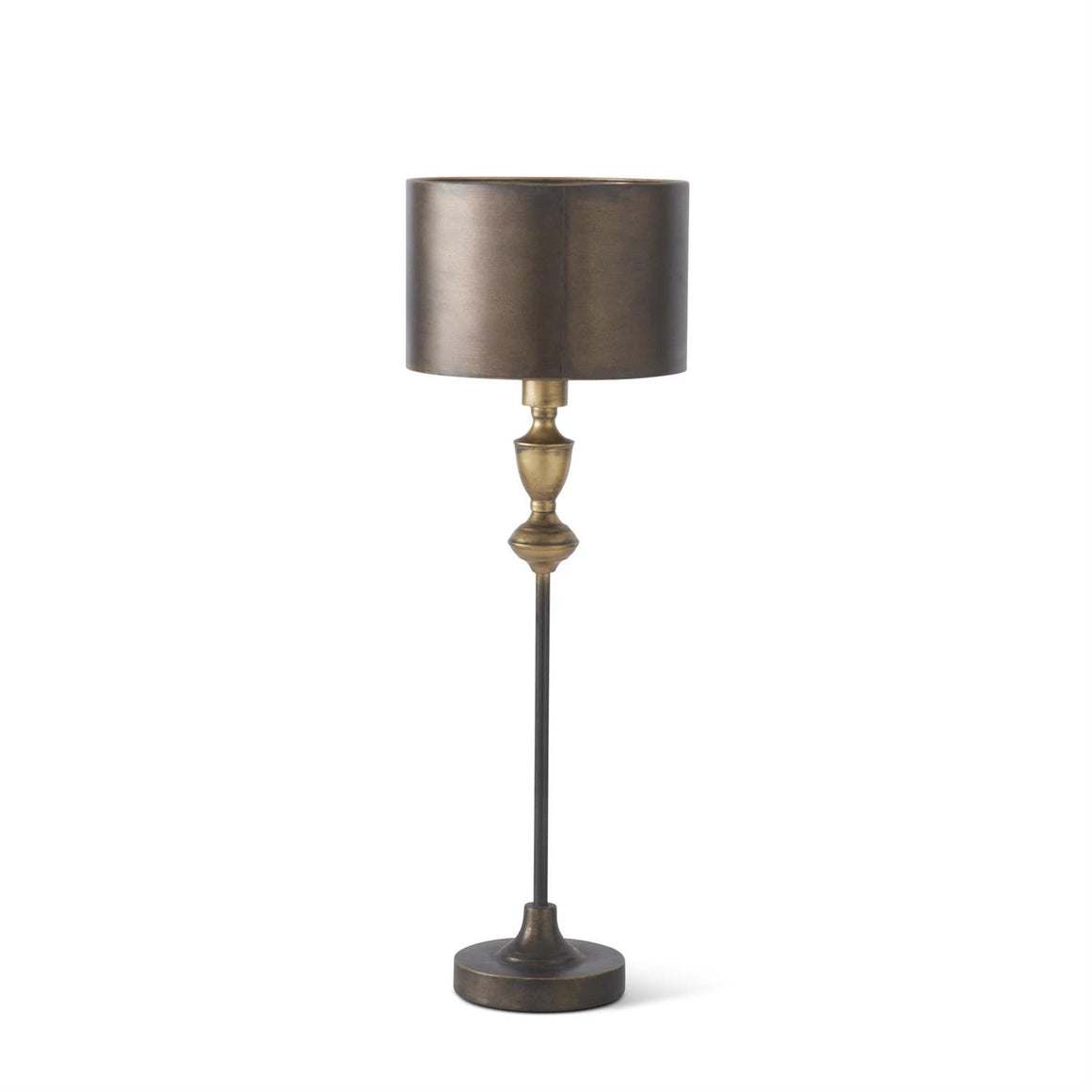 Brushed Gold Slender Spine Lamp w/Metal Shade