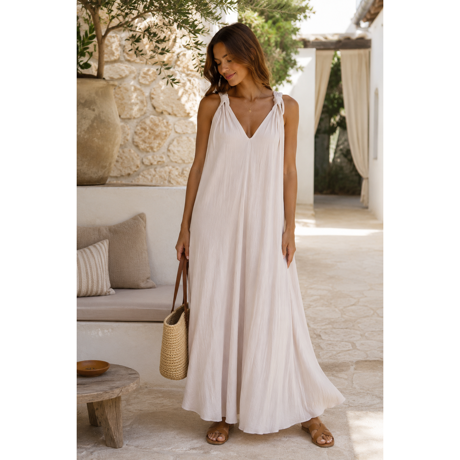 Natalia Cotton Dress | Ivory