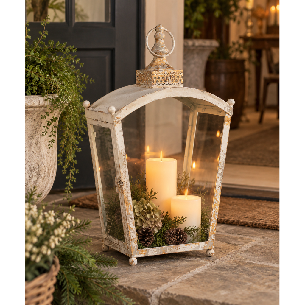 Distressed Old World Lantern