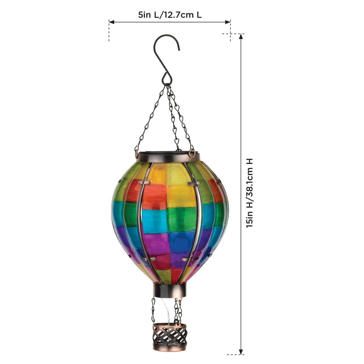 Hot Air Balloon Solar Lantern - SM | Patchwork