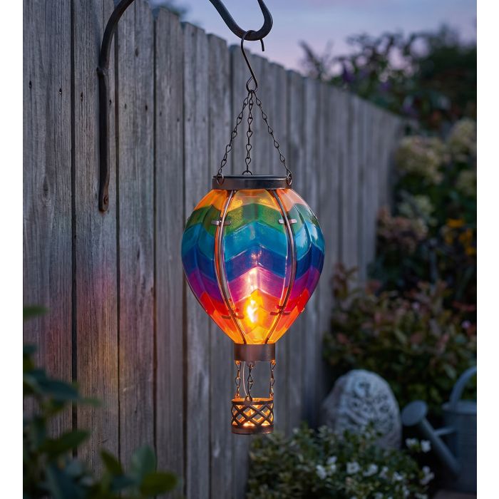 Hot Air Balloon Solar Lantern - SM | Chevron