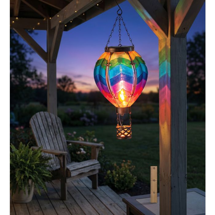 Hot Air Balloon Solar Lantern - SM | Chevron