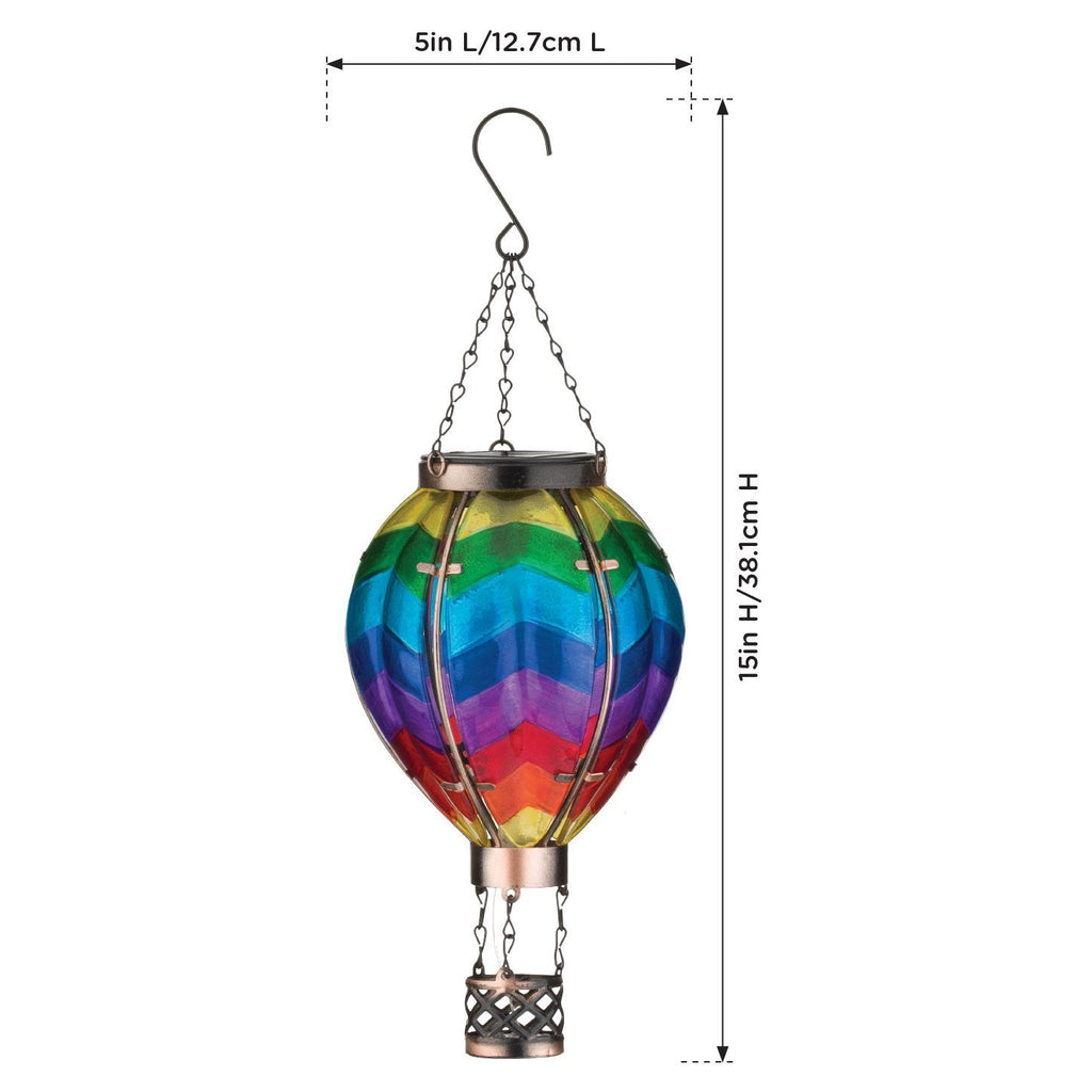 Hot Air Balloon Solar Lantern - SM | Chevron