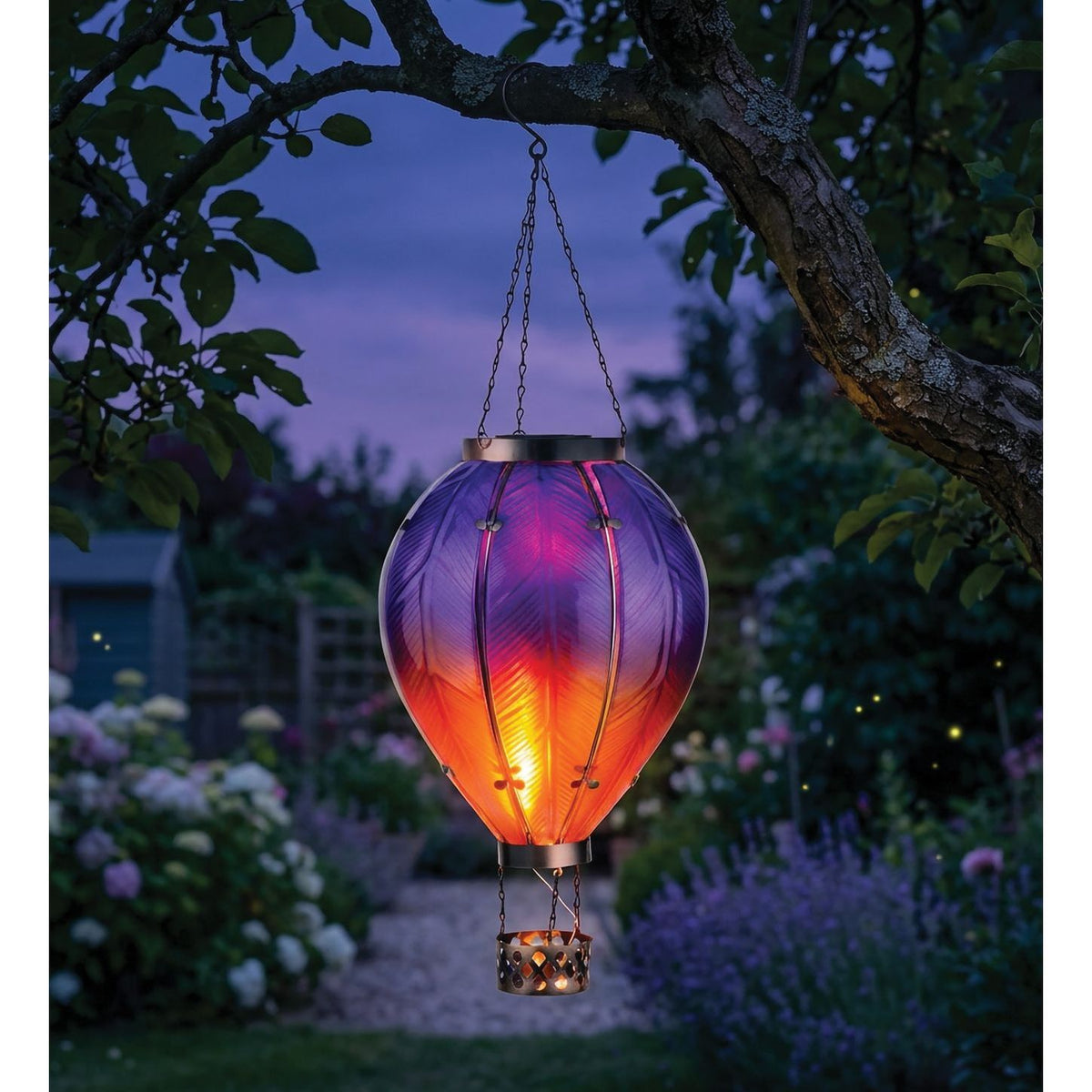 Hot Air Balloon Solar Lantern - XL | Purple