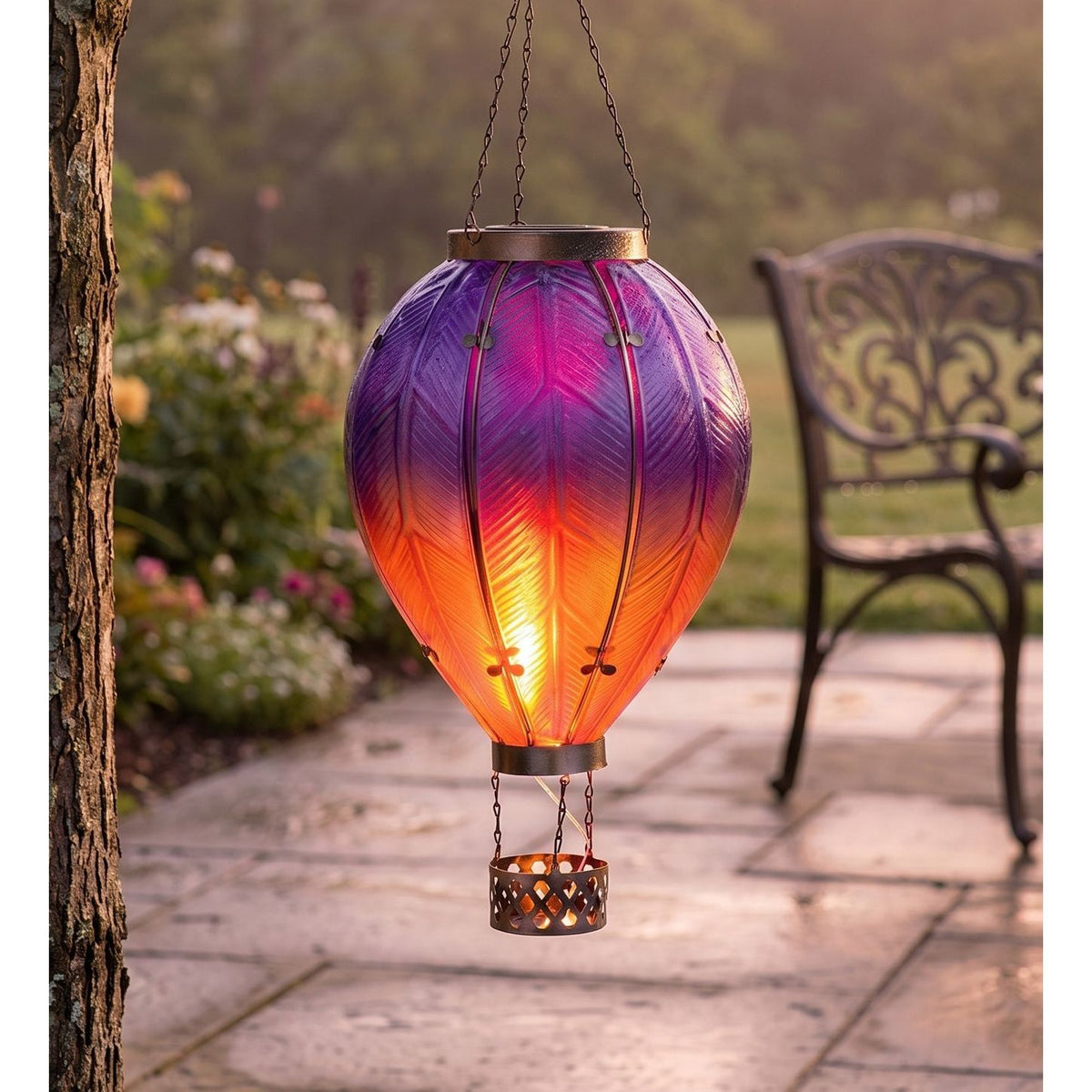 Hot Air Balloon Solar Lantern - XL | Purple