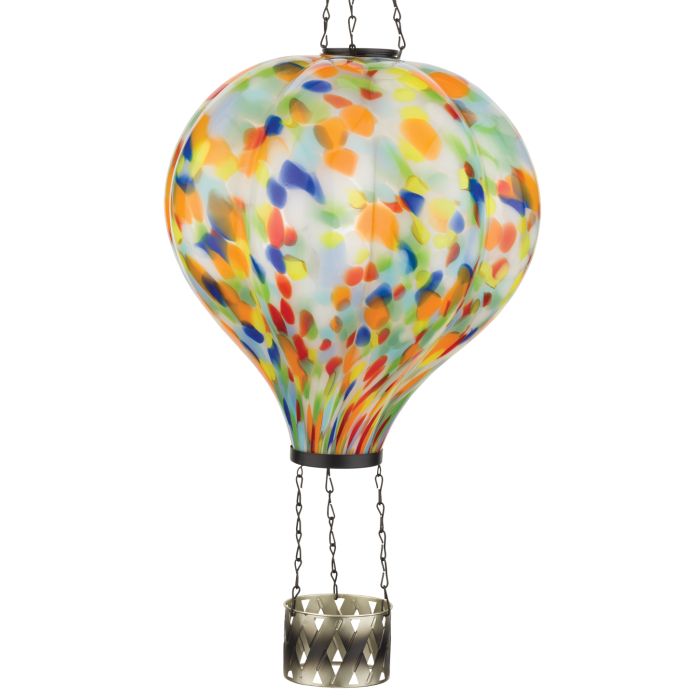 Hot Air Balloon Solar Lantern Murano Glass - XL | Confetti