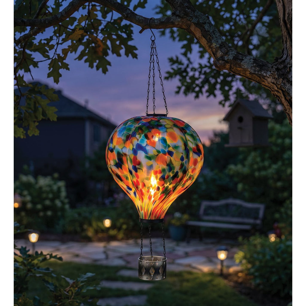 Hot Air Balloon Solar Lantern Murano Glass - XL | Confetti