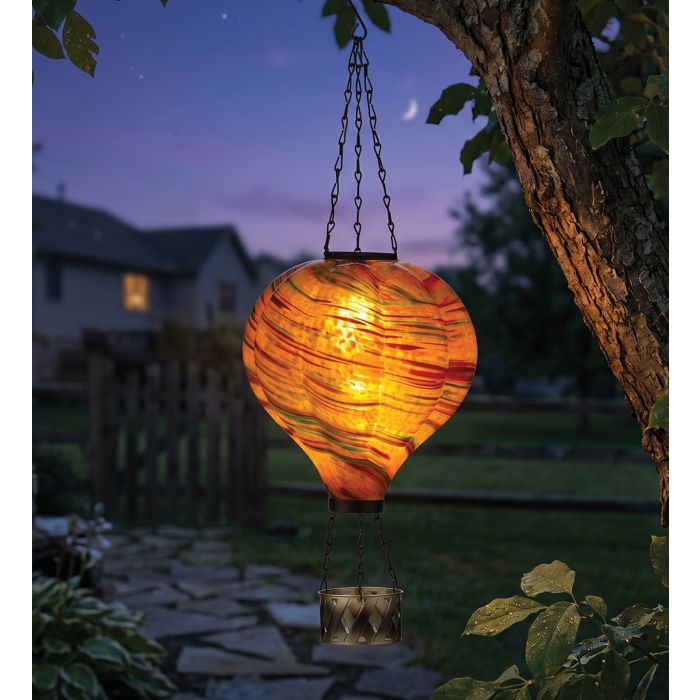 Hot Air Balloon Solar Lantern Murano Glass - LG | Sunburst