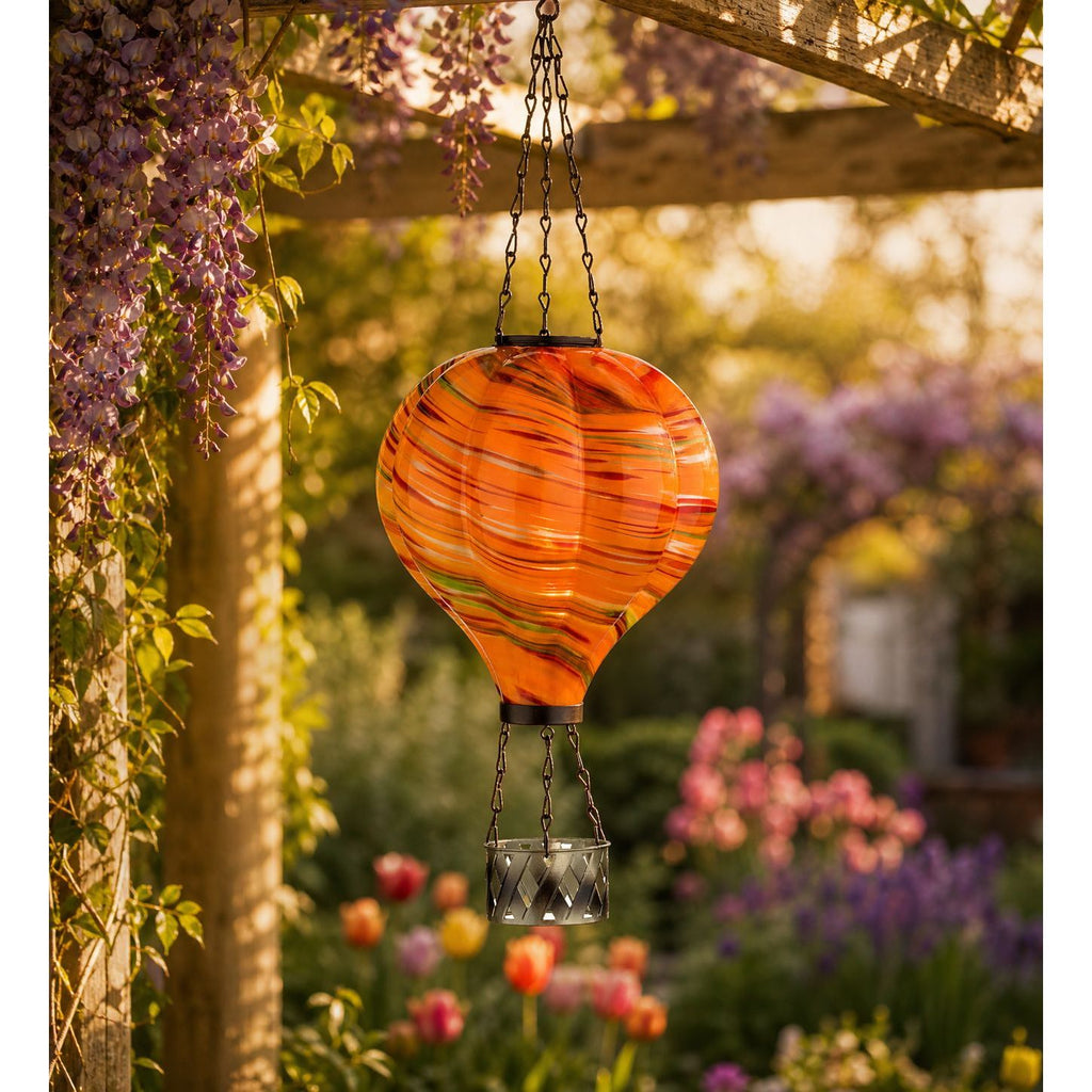 Hot Air Balloon Solar Lantern Murano Glass - LG | Sunburst