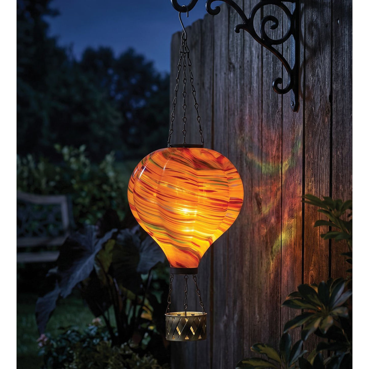 Hot Air Balloon Solar Lantern Murano Glass - LG | Sunburst