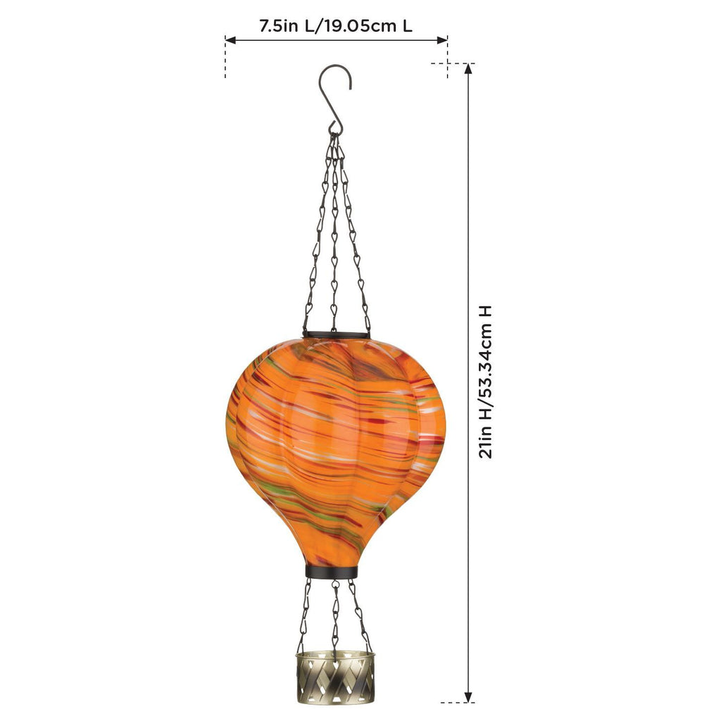Hot Air Balloon Solar Lantern Murano Glass - LG | Sunburst