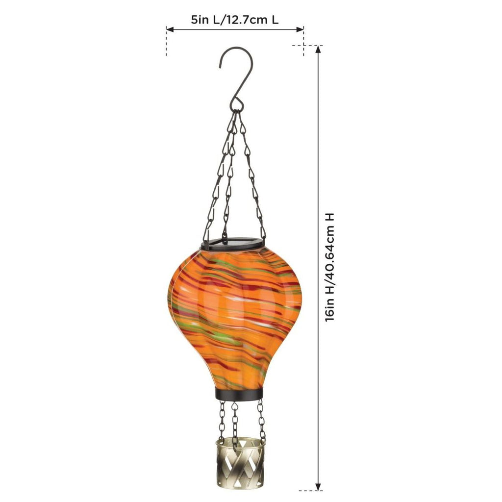 Hot Air Balloon Solar Lantern Murano Glass - SM | Sunburst