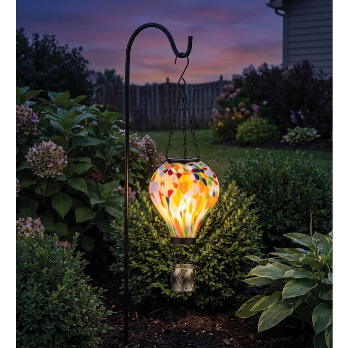 Hot Air Balloon Solar Lantern Murano Glass - SM | Confetti