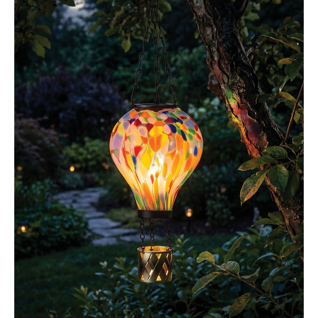 Hot Air Balloon Solar Lantern Murano Glass - SM | Confetti
