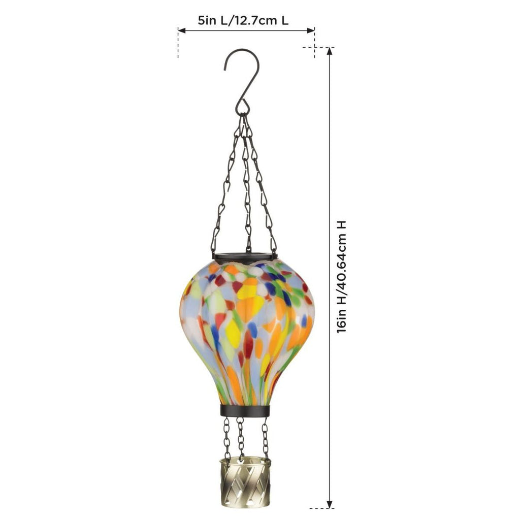 Hot Air Balloon Solar Lantern Murano Glass - SM | Confetti