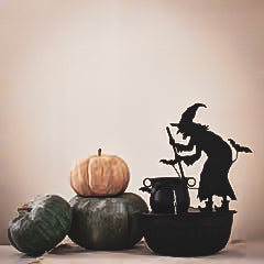 Witch w/Cauldron Halloween Fountain