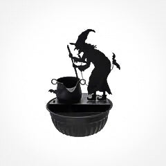 Witch w/Cauldron Halloween Fountain