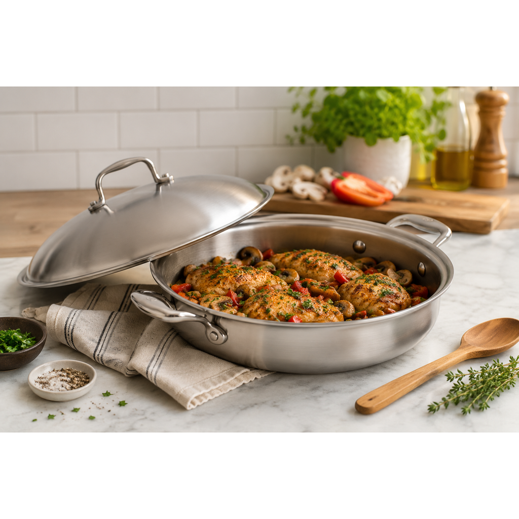 Titanium Series | 5 Quart Sauteuse w/Lid