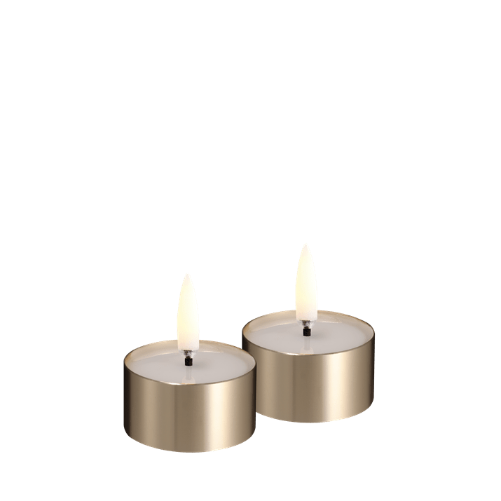 S/2 Uyuni LED Melted Tealights | Brass Finish
