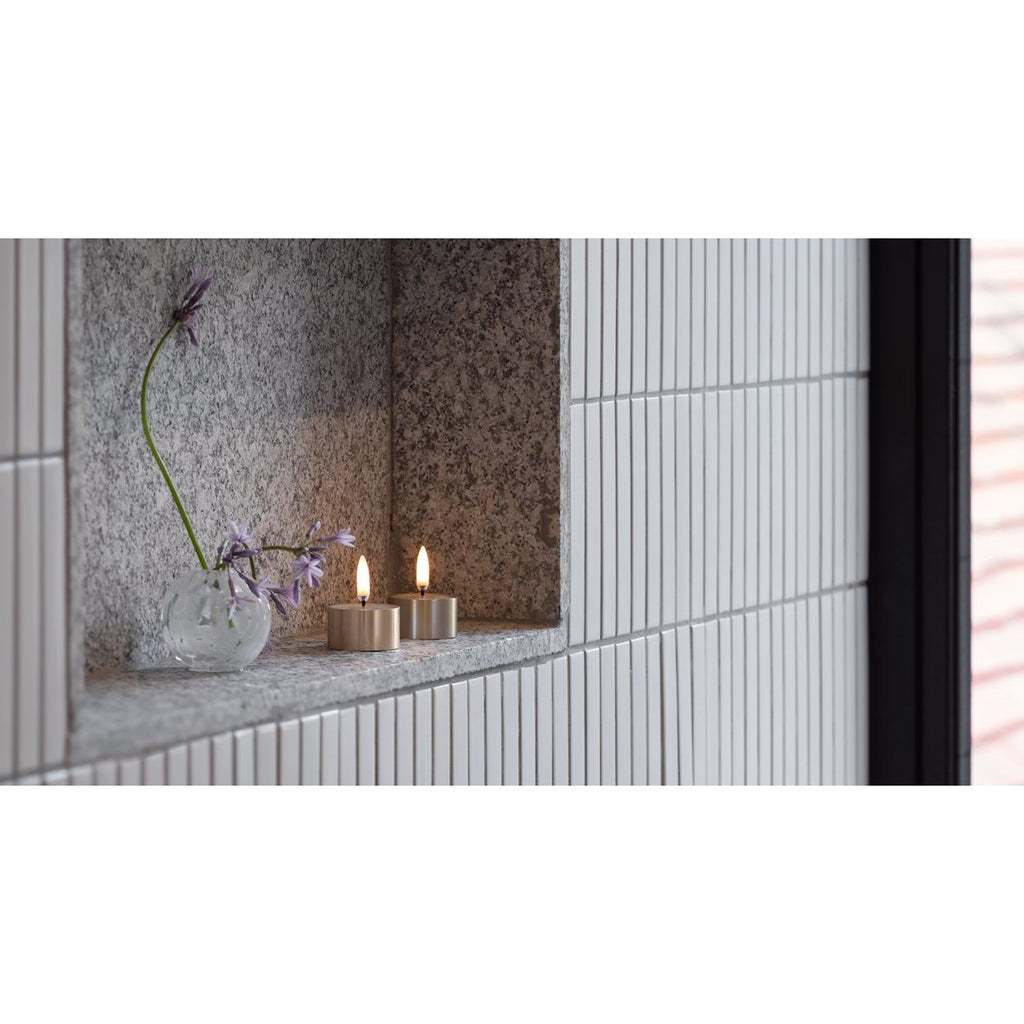 S/2 Uyuni LED Melted Tealights | Brass Finish