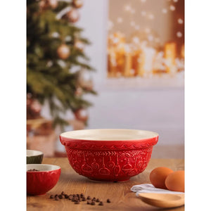 Mason Cash | Limited Edition Deck the Halls Bowl - Red | S30