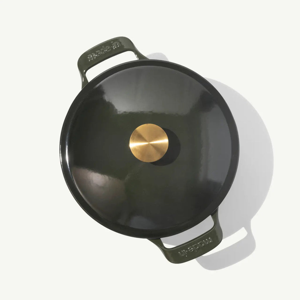 Enameled Cast Iron Dutch Oven | Round  5.5 Qt  - Willow Green
