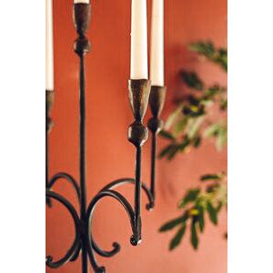 Forged Iron Rustic Five Taper Candelabra