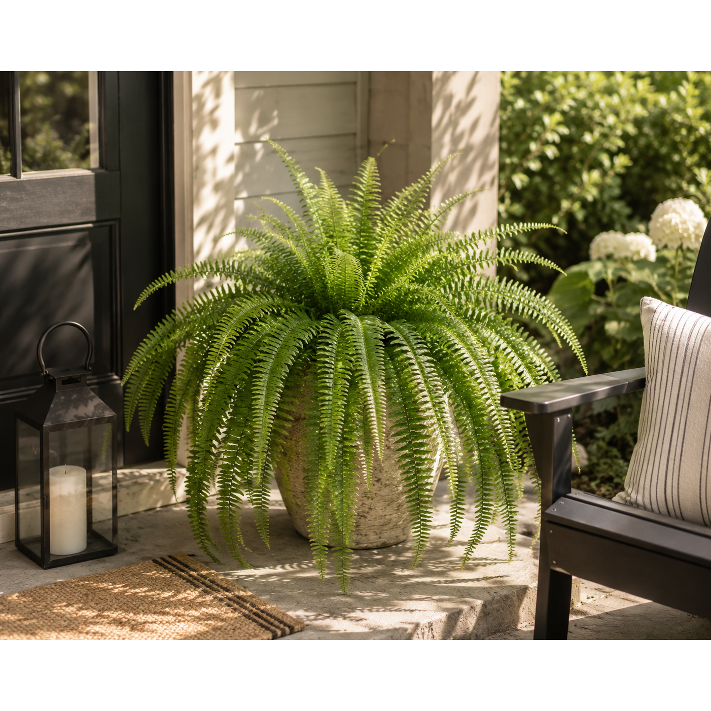 Boston Fern Bush w/63 Leaves | UV Proof