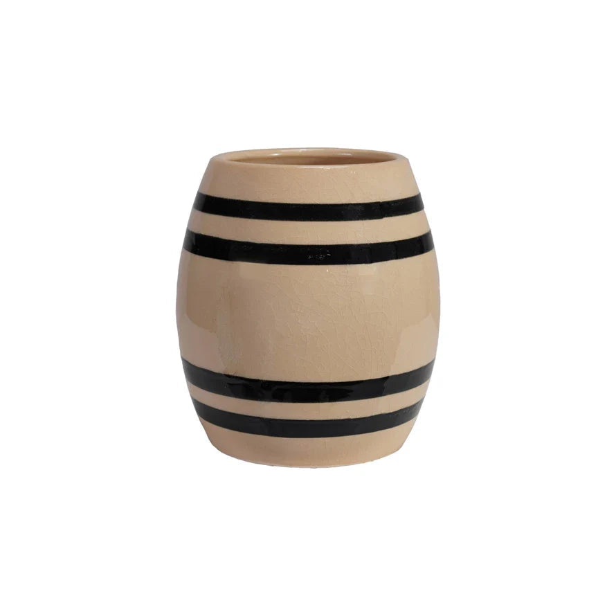 Stoneware Vintage Reproduction Crock w/Stripes