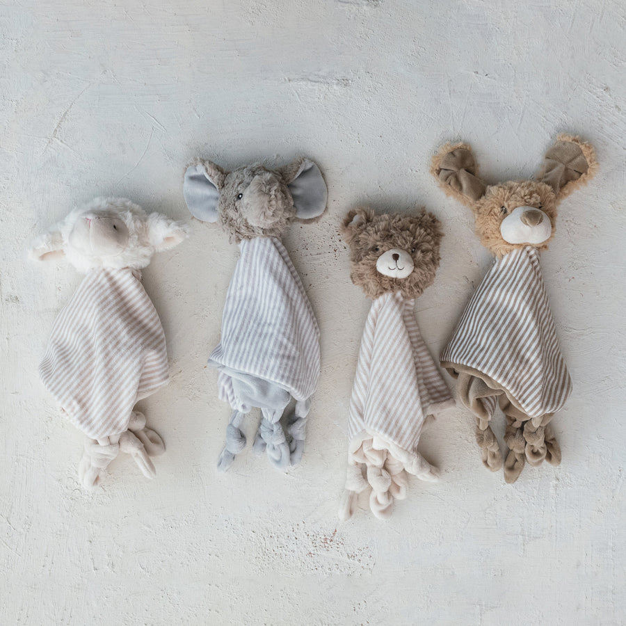 Plush Striped Animal Lovey