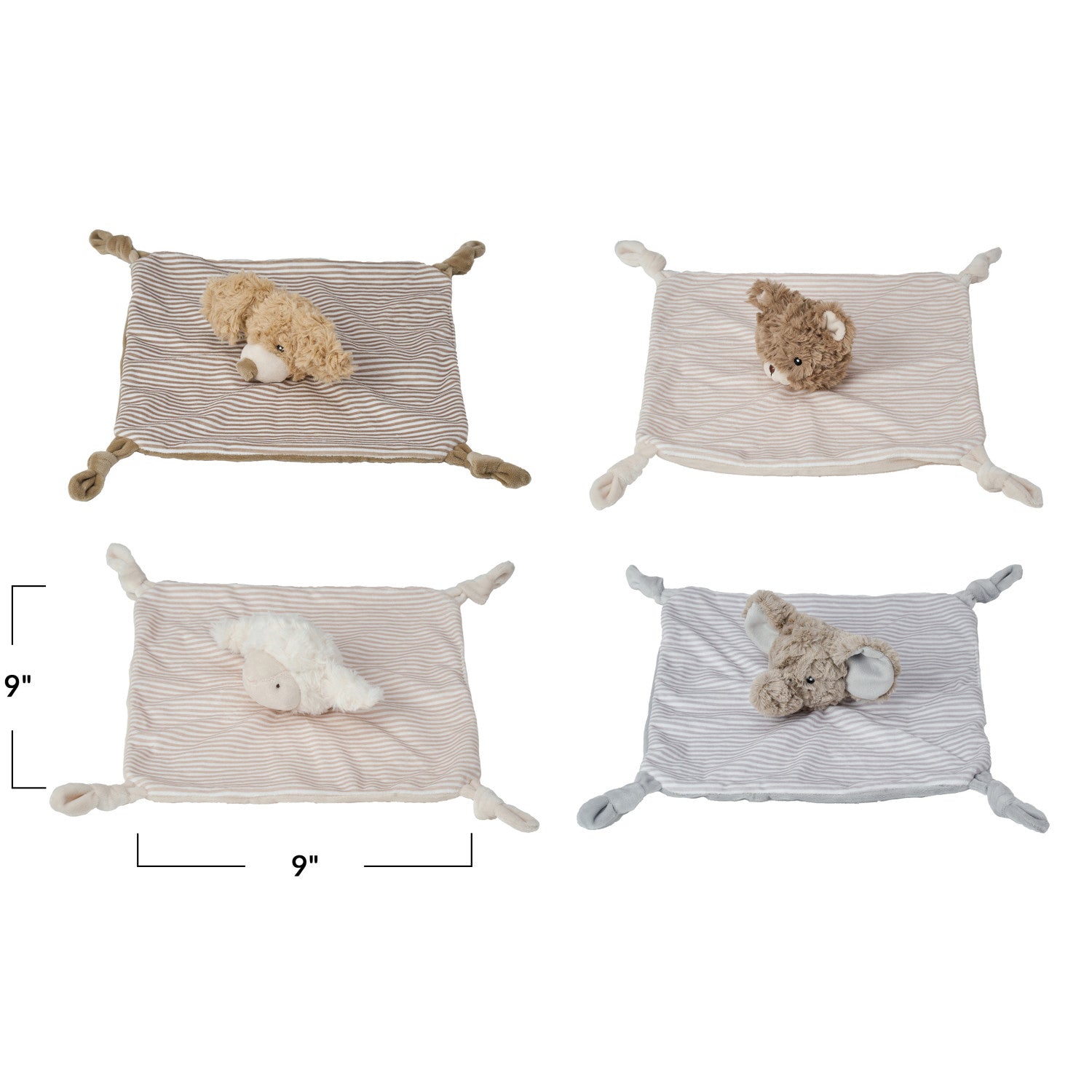 Plush Striped Animal Lovey