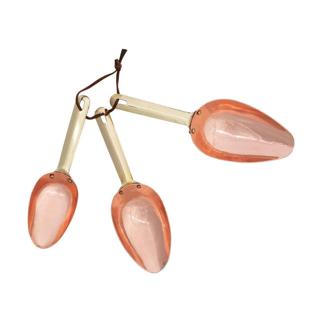 S/3 Scoops w/ Leather Tie
