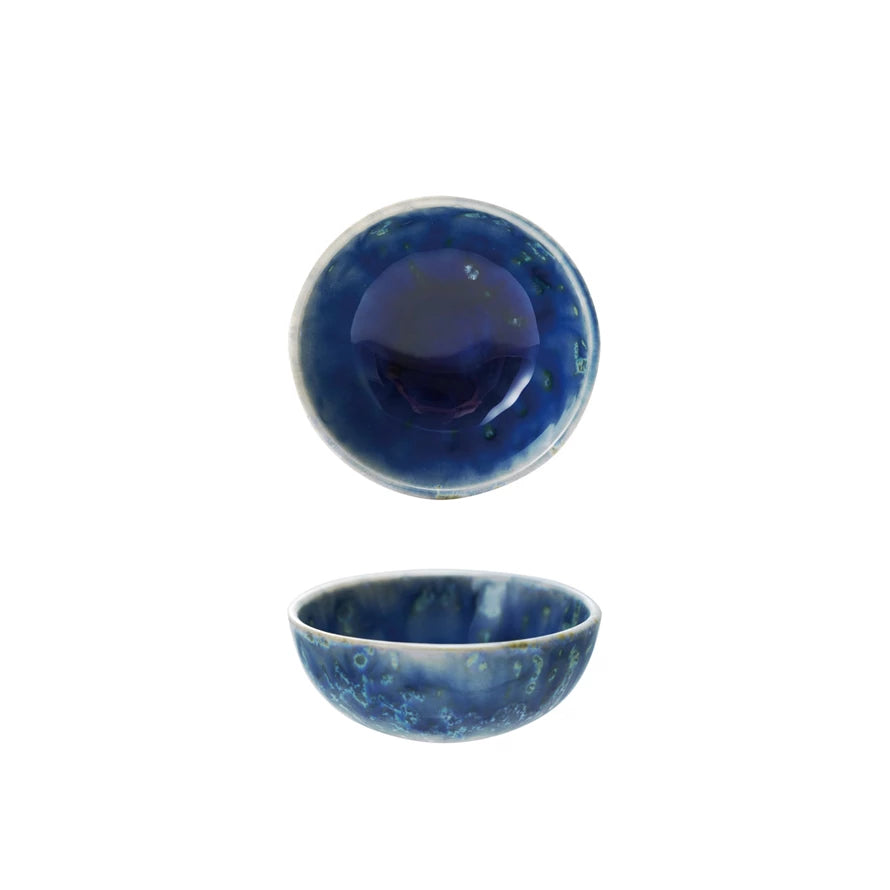 Stoneware Dish w/Reactive Glaze | Blue