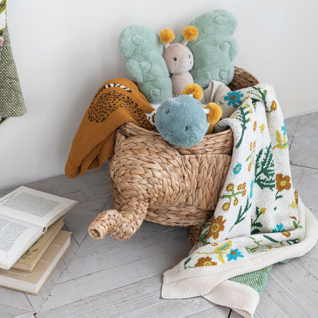 Cotton Knit Baby Blanket | Wildflowers