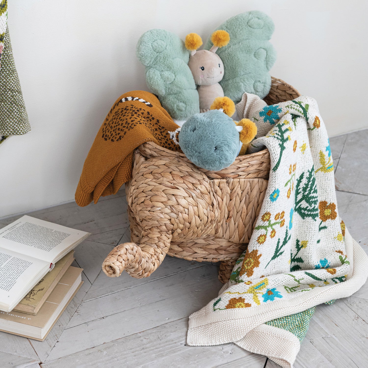 Cotton Knit Baby Blanket | Wildflowers