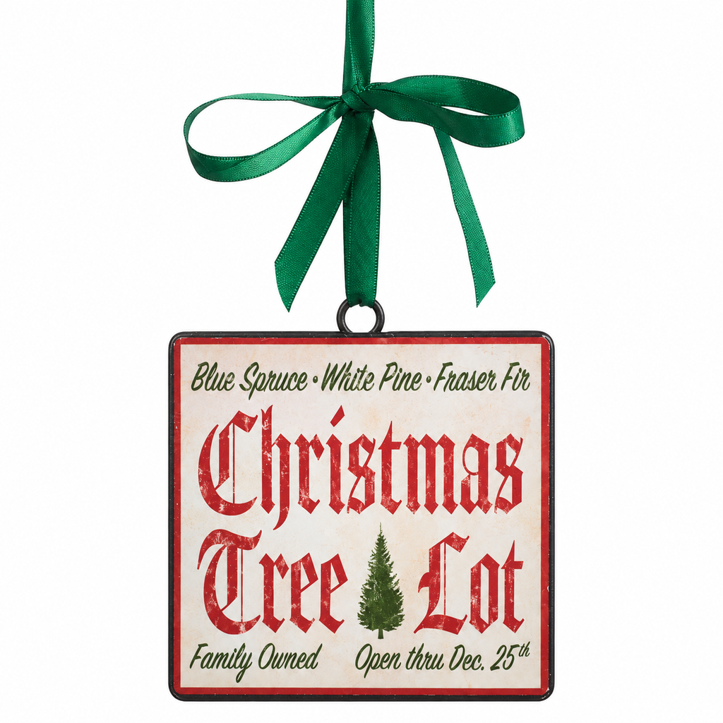 Nostalgic Christmas Sign Ornament