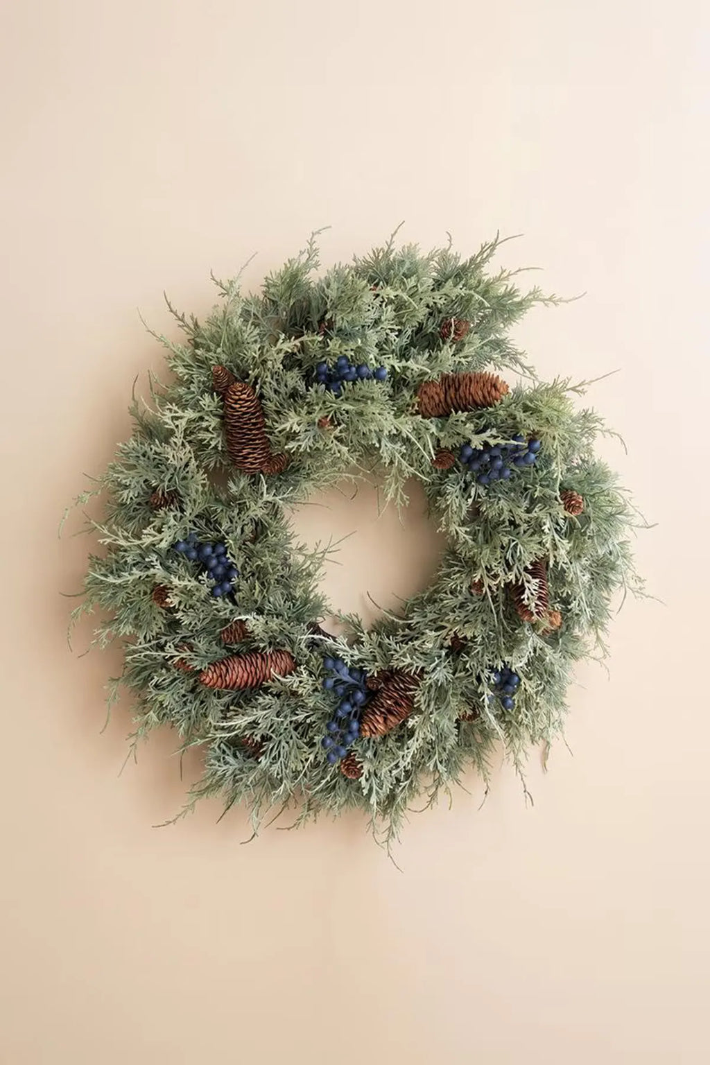 Faux Juniper & Berries Wreath