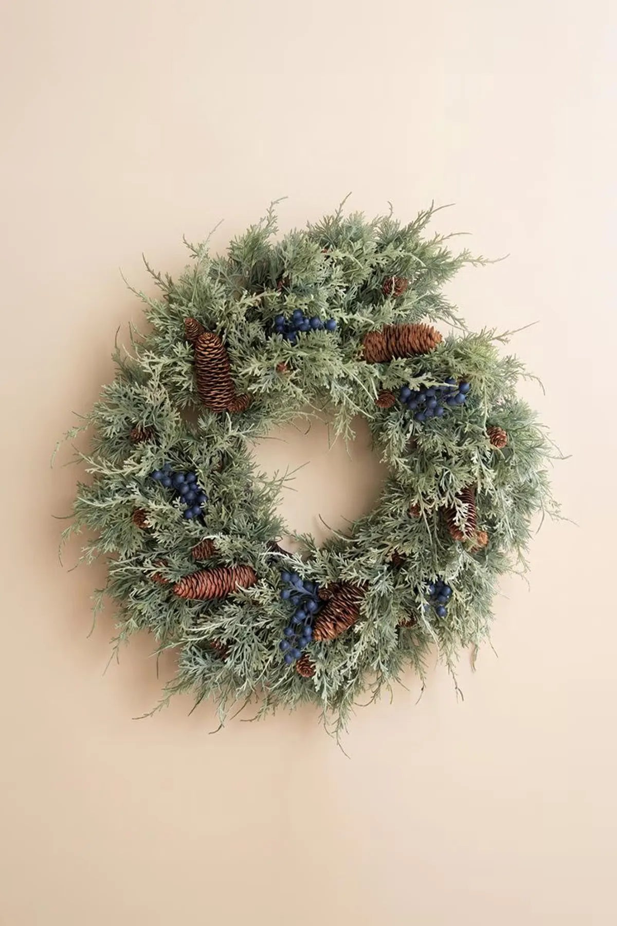 Faux Juniper & Berries Wreath