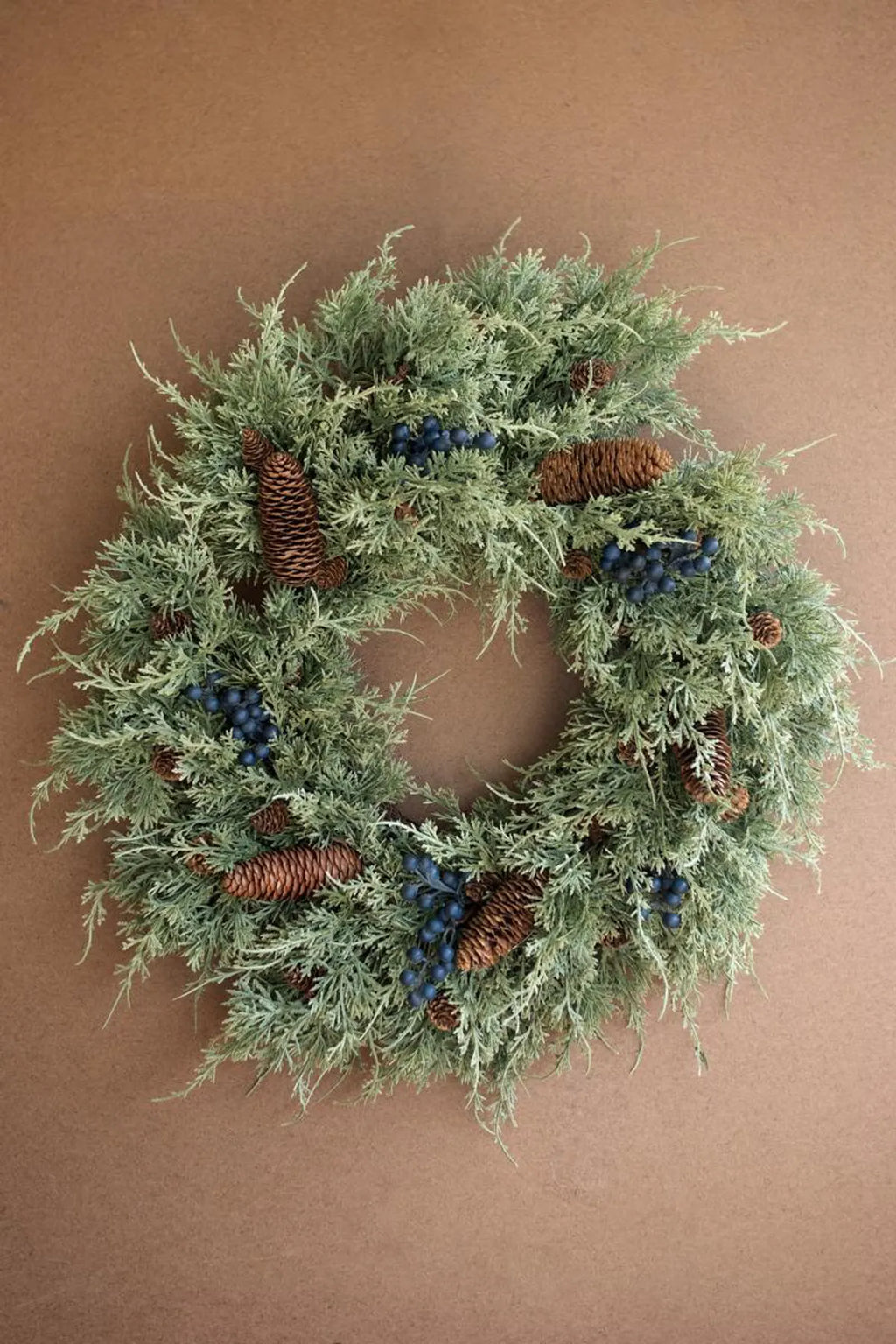 Faux Juniper & Berries Wreath