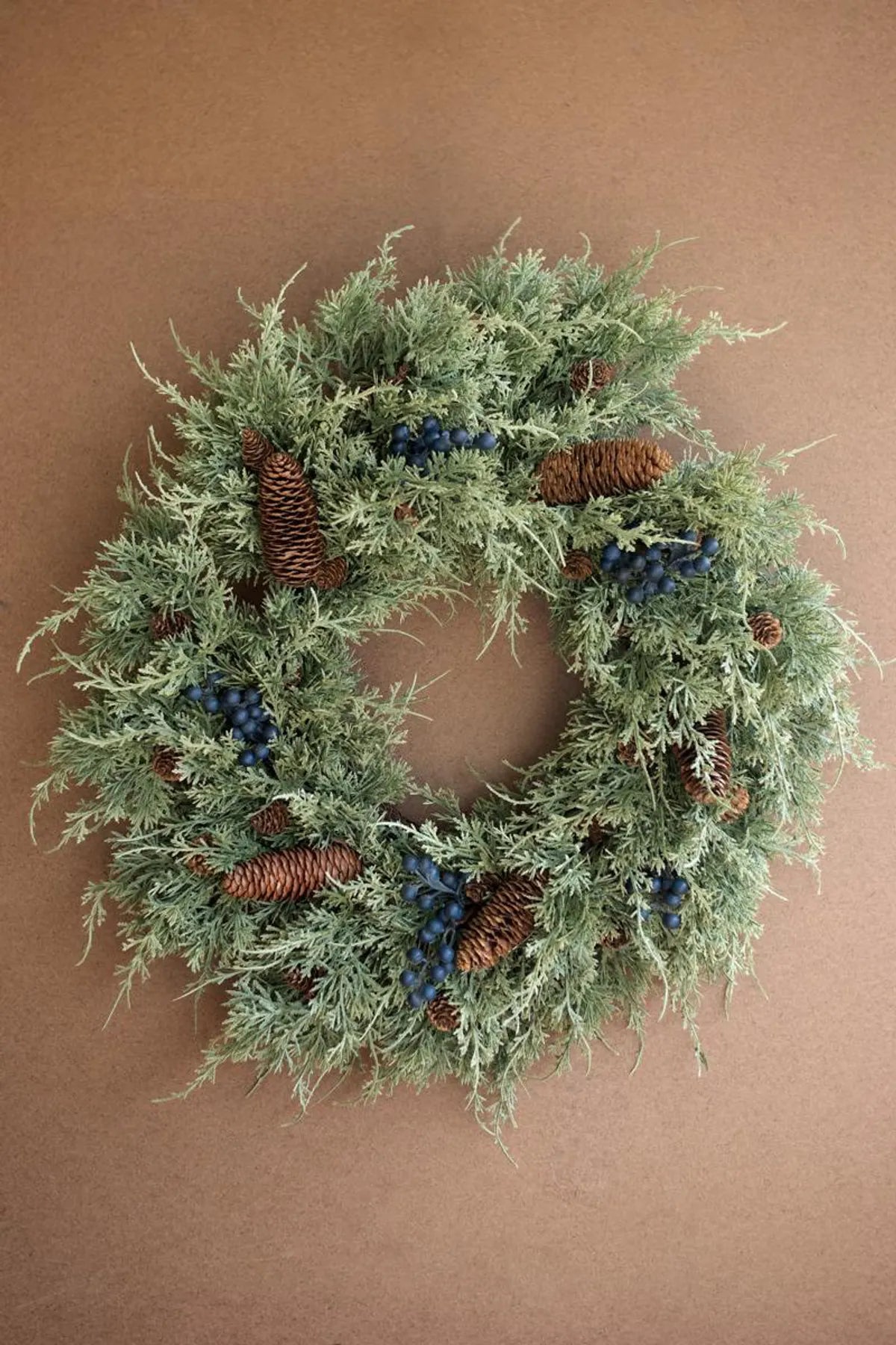 Faux Juniper & Berries Wreath