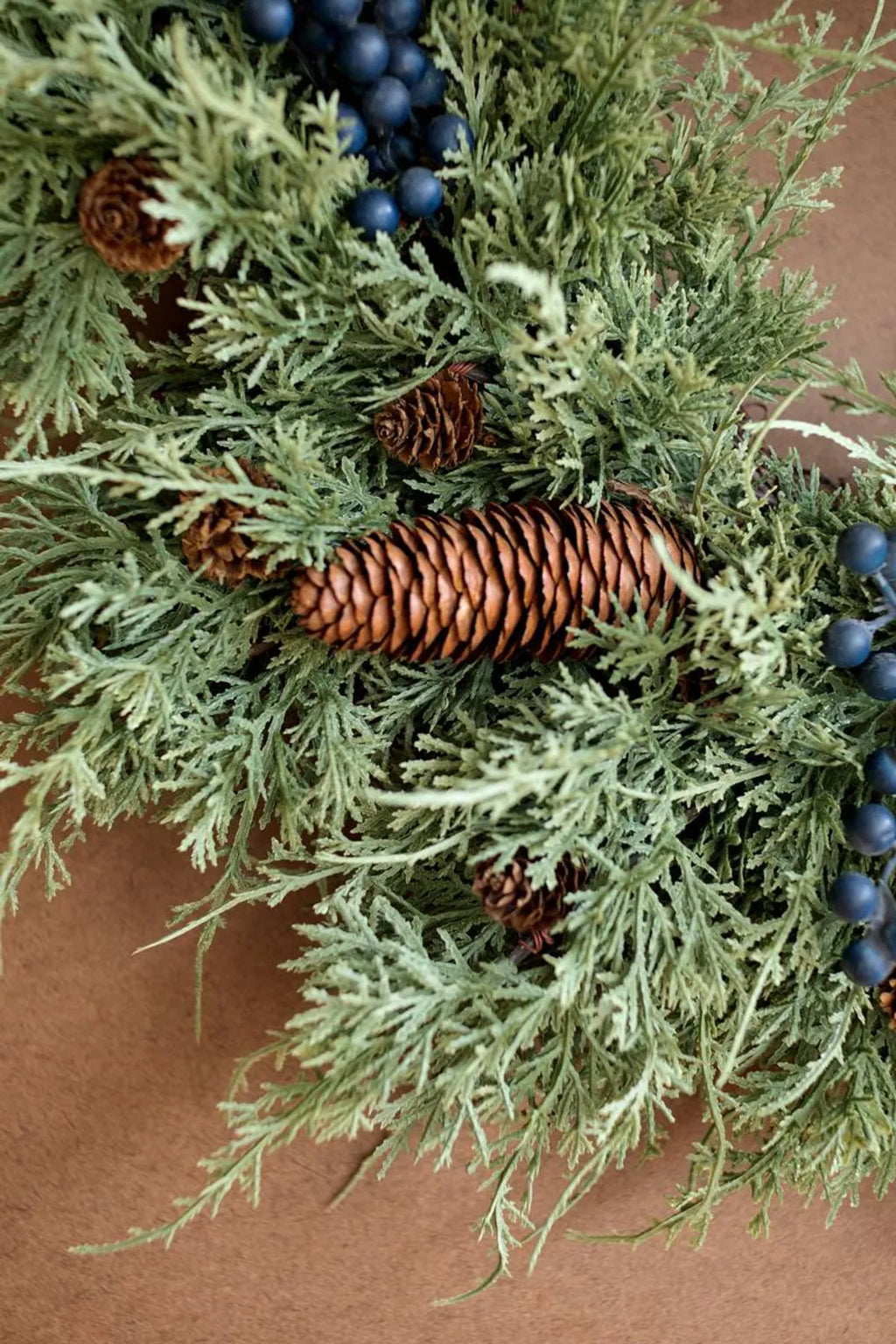 Faux Juniper & Berries Wreath