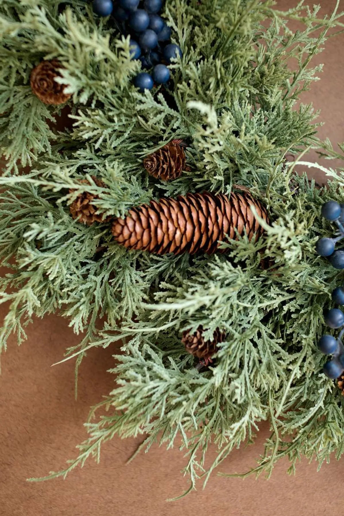 Faux Juniper & Berries Wreath