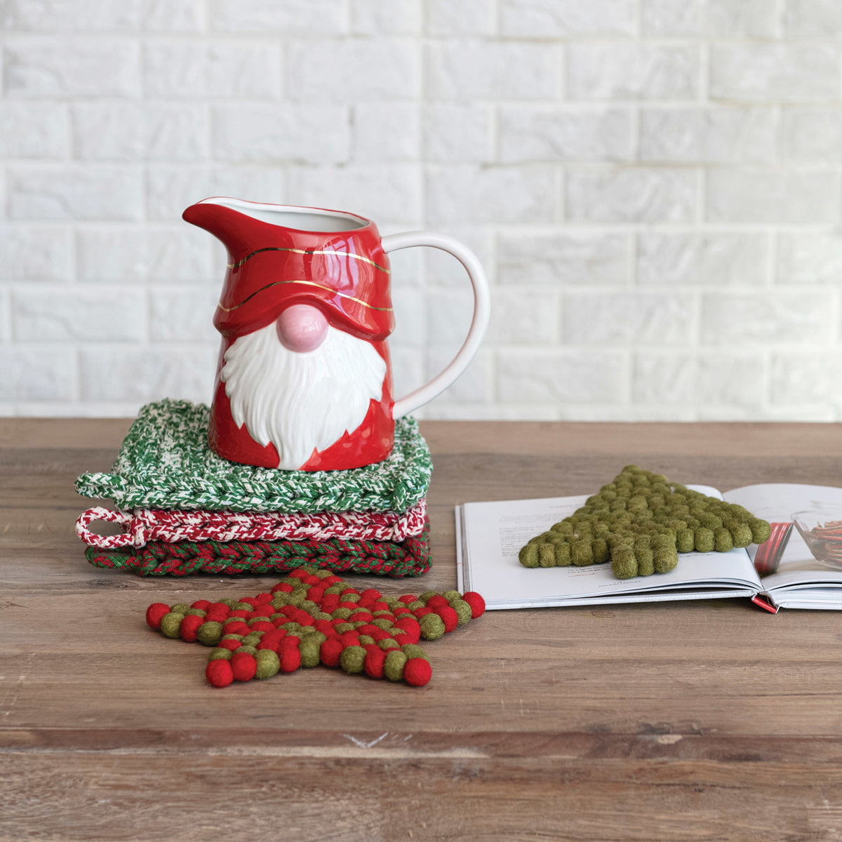 Square Melange Cotton Crocheted Pot Holder (Seasonal)