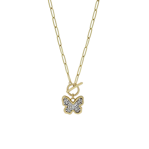 Kristal Break Free Butterfly Toggle Necklace