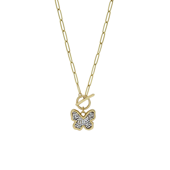Kristal Break Free Butterfly Toggle Necklace